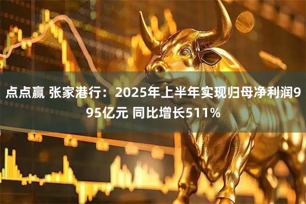 点点赢 张家港行：2025年上半年实现归母净利润995亿元 同比增长511%