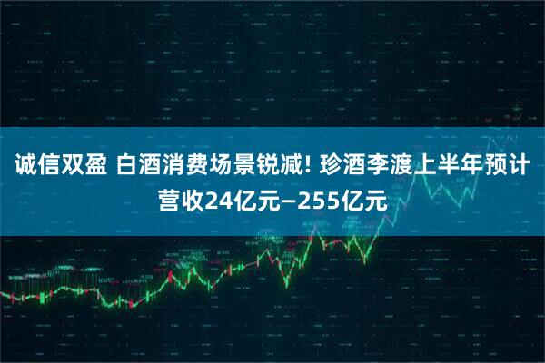 诚信双盈 白酒消费场景锐减! 珍酒李渡上半年预计营收24亿元—255亿元